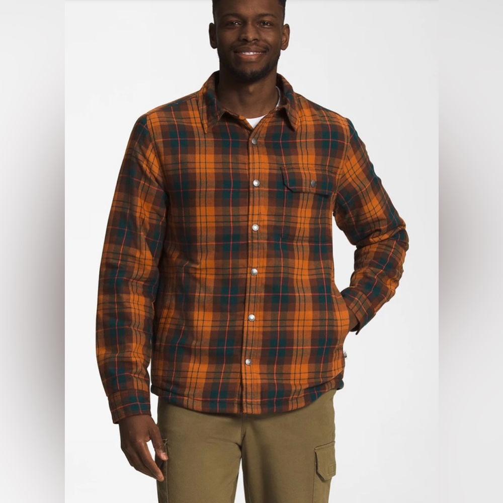 NEW The North Face M Arroyo Flannel Brown Orange Size M